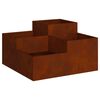 vidaXL Tr&auml;dg&aring;rdsplanterare Rostig 80 x 80 x 48 cm V&auml;derbest&auml;ndig st&aring;l