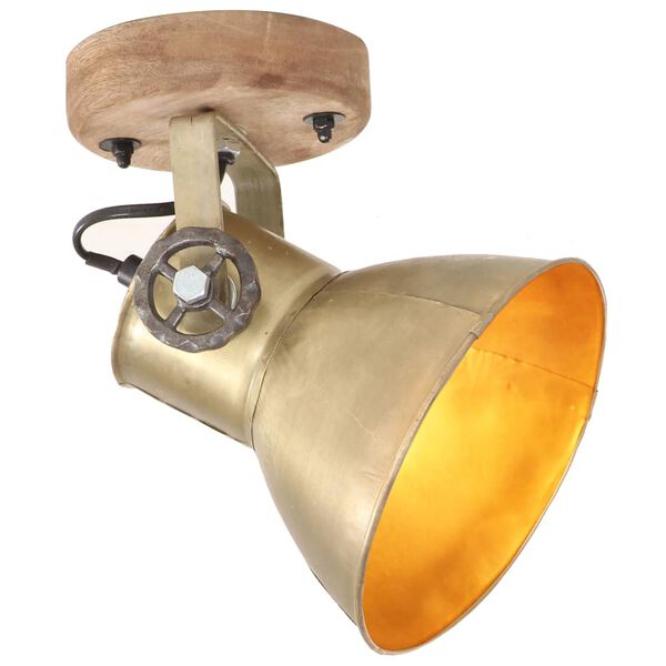 vidaXL Industriell vägglampa/taklampa 2 st mässing 20x25 cm E27
