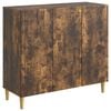 vidaXL Sideboard R&ouml;kt ek 89 x 34,5 x 80 cm Konstruerat tr&auml;