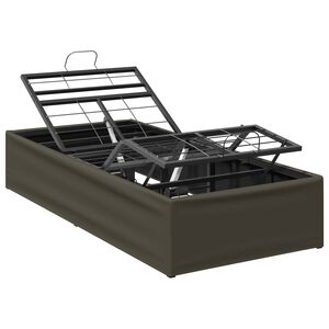 vidaXL Elektrisk Justerbar S&auml;ng Ram Gr&aring; 200 x 80 x 33,5 cm St&aring;l