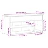 vidaXL Skob&auml;nk hantverksm&auml;ssig ek 102x30,5x45 cm konstruerat tr&auml;