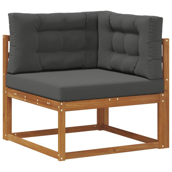 vidaXL Utomhussoffset med kudde 7 pcs Naturlig och Antracit