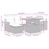 vidaXL Trädgårdssoffset med dynor 7 delar brun konstrotting akaciaträ