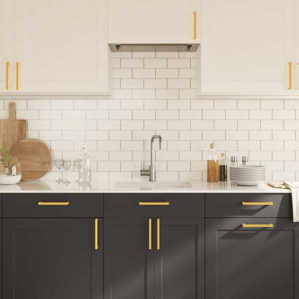 vidaXL Sk&aring;phandtag 20 st guld 160 mm rostfritt st&aring;l