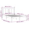 vidaXL Sängram svart massiv furu 200x200 cm