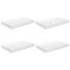vidaXL Sv&auml;vande v&auml;gghyllor 4 st vit h&ouml;gglans 40x23,5x3,8 cm MDF