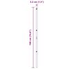vidaXL Staketstolpar 7 pcs Silver Ø32mm 190 cm Galvaniserat stål
