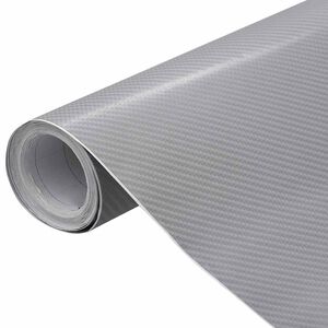 vidaXL Bilfoliering 4D silver 100x150 cm