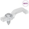 vidaXL LED Strip Clips 23,8 mm 12 st Transparent Plast och J&auml;rn