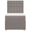 vidaXL Rams&auml;ng med madrass taupe 100x200 cm tyg