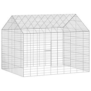 vidaXL Kaninbur Silver 100 x 78 x 78 cm Galvaniserat St&aring;l