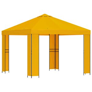 vidaXL Paviljong 3 x 3 m Gul Polyester och St&aring;l 190 gsm