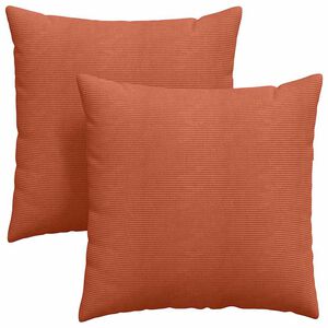 vidaXL Sofakuddar 2 pcs R&ouml;d orange 60 x 60 cm Kordread tyg