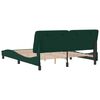 vidaXL Bed Frame without Mattress Dark Green 160x200 cm Velvet