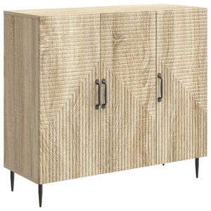 vidaXL Sideboard Sonoma-ek 89 x 34,5 x 80 cm Konstruerat tr&auml;