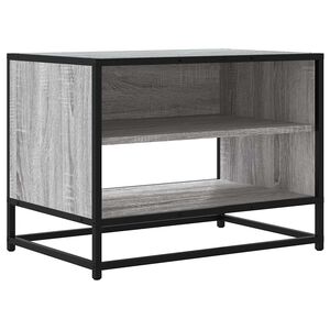 vidaXL Tv-b&auml;nk gr&aring; sonoma 61x40x46 cm konstruerat tr&auml; och metall
