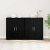 vidaXL Sideboard 2 pcs Svart Ek 60 x 31 x 70 cm Konstruerat trä