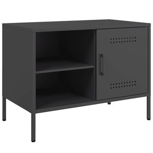 vidaXL Tv-b&auml;nk svart 68x39x50,5 cm st&aring;l