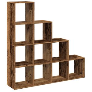 vidaXL Bokhylla/Rumsavdelare 4 hyllor 131,5x29x131,5cm konstruerat tr&auml;