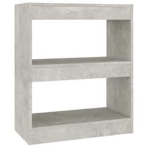 vidaXL Bokhylla/Rumsavdelare betonggr&aring; 60x30x72 cm