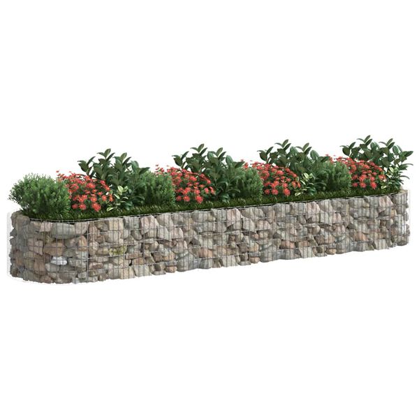 vidaXL Planteringsgabion galvaniserat järn 400x100x50 cm