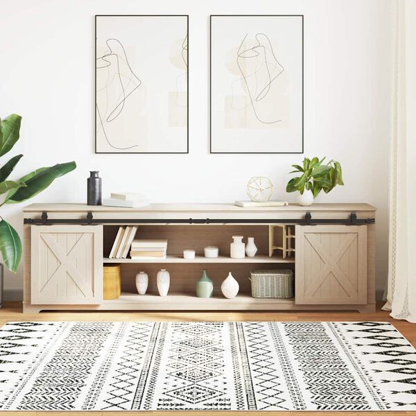 vidaXL Skjutd&ouml;rrsbeslag f&ouml;r sk&aring;p 213 cm kolst&aring;l