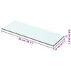 vidaXL Hyllplan glas genomskinlig 50x12 cm