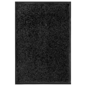 vidaXL D&ouml;rrmatta tv&auml;ttbar svart 40x60 cm