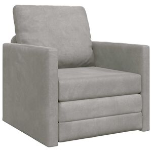 vidaXL Soffs&auml;ng Ljusgr&aring; 74 x 77 x 81 cm Sammet