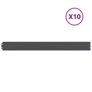 vidaXL Rabattkanter 10 st antracit 10x103 cm kallvalsat st&aring;l