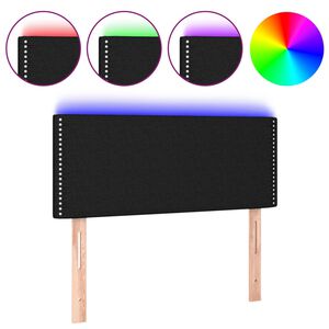 vidaXL S&auml;nggavel LED svart 80x5x78/88 cm tyg