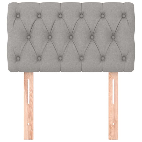 vidaXL S&auml;nggavel ljusgr&aring; 80x7x78/88 cm tyg