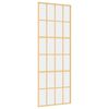 vidaXL Skjutd&ouml;rr guld 76x205 cm klart ESG-glas och aluminium