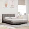 vidaXL Bed Frame without Mattress "Hanko" Taupe 140x190cm Fabric