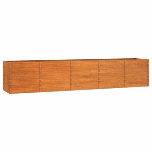 vidaXL Odlingsl&aring;da rostig 400x80x77 cm rosttr&ouml;gt st&aring;l
