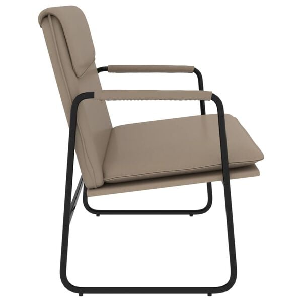 vidaXL Bänk cappuccino 100x64x80 cm konstläder