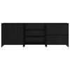vidaXL Sideboard 3 pcs Svart Ek 70 x 41 x 75 cm Konstruerat tr&auml;