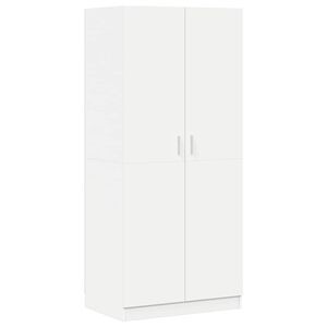 vidaXL Garderob vit 80x52x180 cm konstruerat tr&auml;