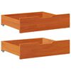 vidaXL S&auml;ngl&aring;dor 2 st vaxbrun 75x55x17 cm massiv furu