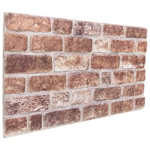 vidaXL V&auml;ggpaneler 10 st 100 x 50 cm Brun EPS Skum