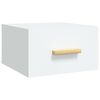 vidaXL V&auml;ggmonterat s&auml;ngbord vit 35x35x20 cm