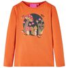 T-shirt med l&aring;nga &auml;rmar f&ouml;r barn stark orange 128
