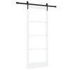 vidaXL Skjutd&ouml;rr ORKDAL Vit 83 x 202 cm Massivt talltr&auml; och glas