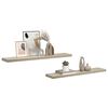vidaXL Svävande vägghyllor 2 st ek 120x23,5x3,8 cm MDF