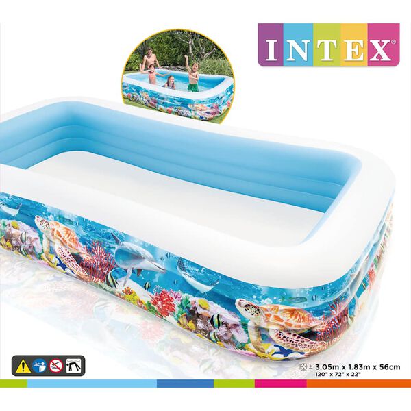 Intex Familjepool Swim Center Family Pool 305x183x56 cm havsliv