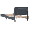 vidaXL Bed Frame with LED without Mattress Dark Grey 100x203 cm Velvet
