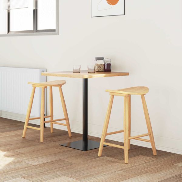 vidaXL Matstolar 2 pcs Naturf&auml;rg 46 x 37 x 63 cm Massiv Gummitr&auml;