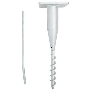 vidaXL Markf&auml;ste f&ouml;r parasoll med st&aring;ng 16x16x52 cm st&aring;l