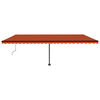 vidaXL Frist&aring;ende automatisk markis 600x350 cm orange/brun