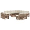 vidaXL Tr&auml;dg&aring;rdsoffset 14 pcs Beige konstrotting